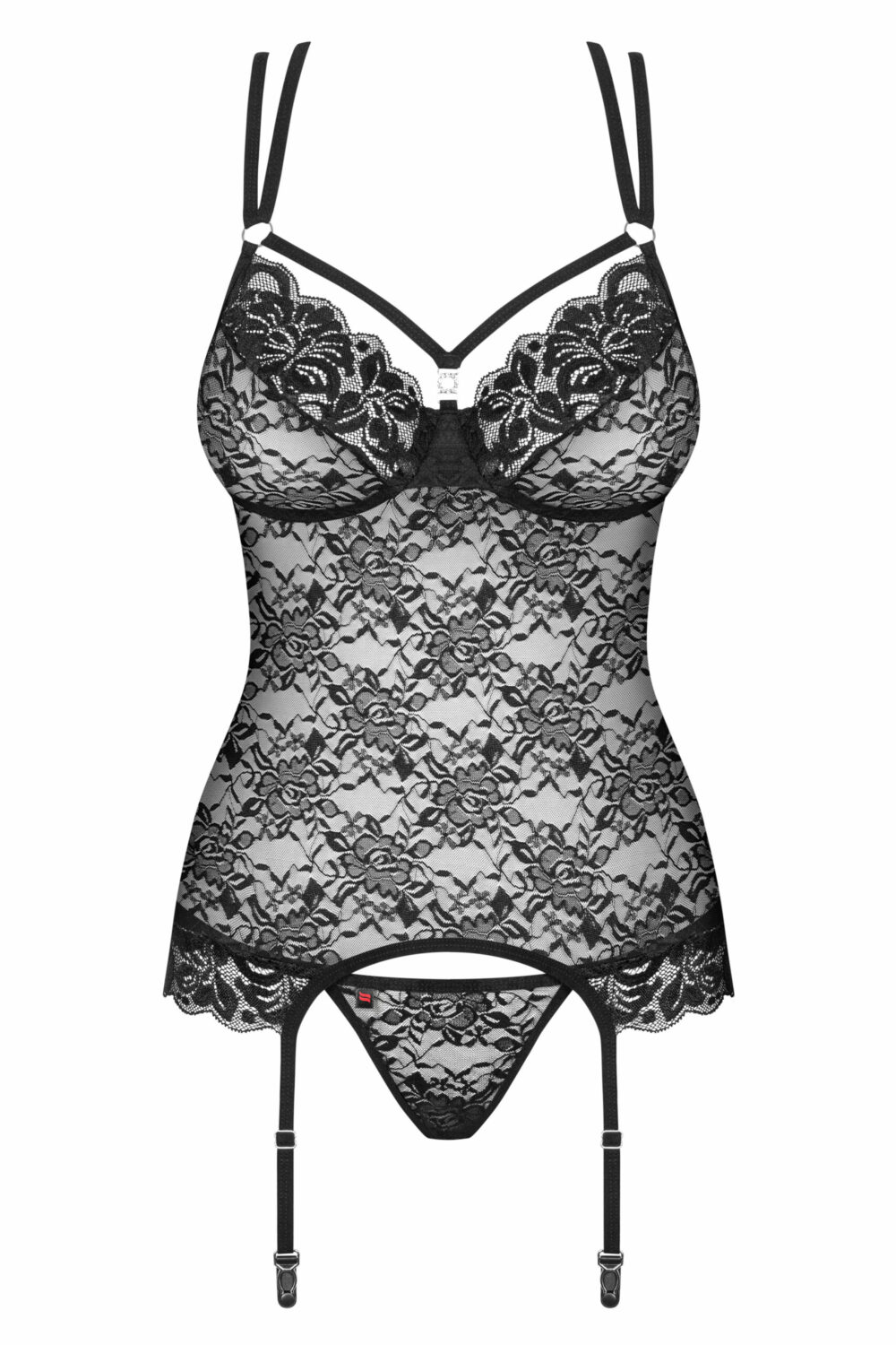 860, Guêpière, Dentelle Transparente Lingerie Obsessive | Le Bar à Nylon